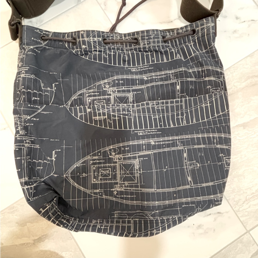 Paul Smith Nautical Drawstring Leather Trimmed Ca… - image 6